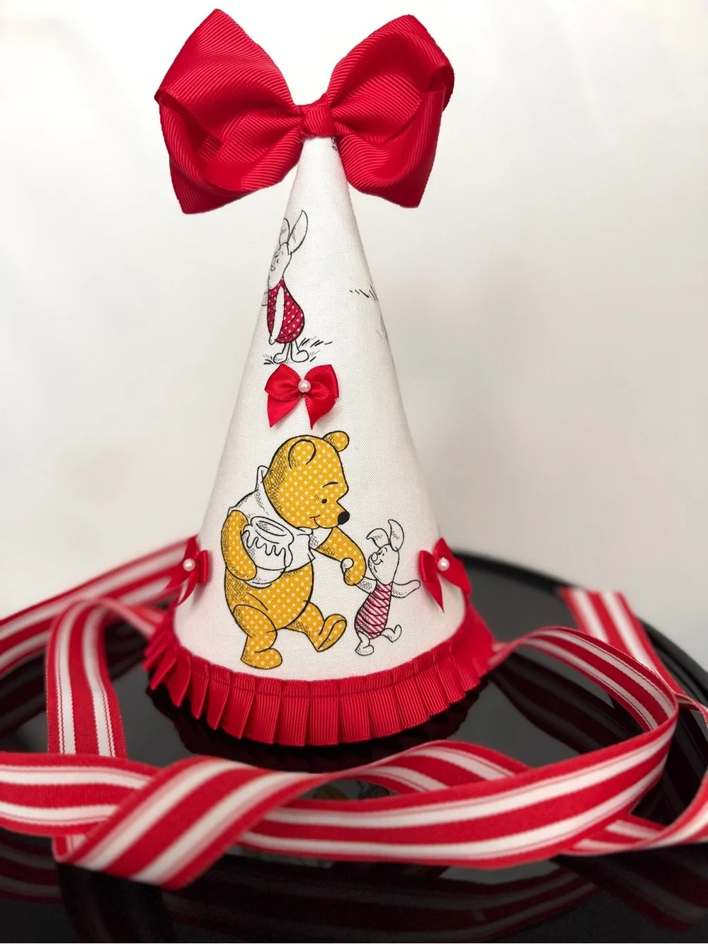 New Handmade Girls Winnie the Pooh Birthday Party Hat